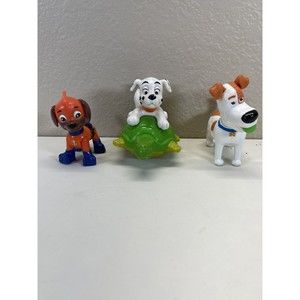 𝅺DOG Figures Toys Plastic Set of 3 Great Cake Toppers
